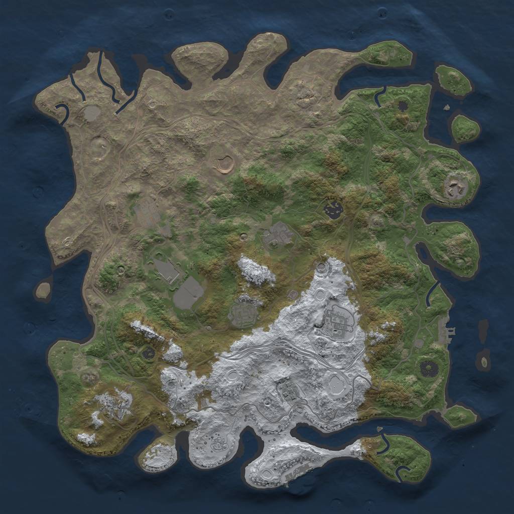 Rust Map: Procedural Map, Size: 4250, Seed: 46825, 19 Monuments