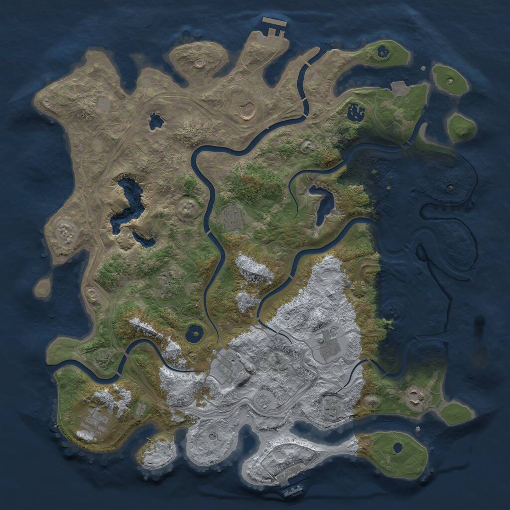 Rust Map: Procedural Map, Size: 4250, Seed: 46825, 15 Monuments
