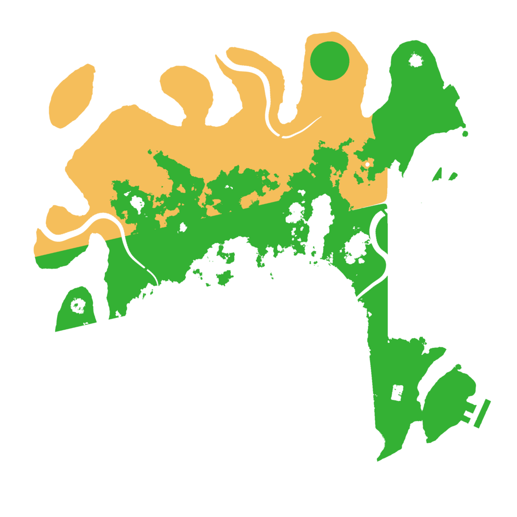 Biome Rust Map: Procedural Map, Size: 3500, Seed: 153094