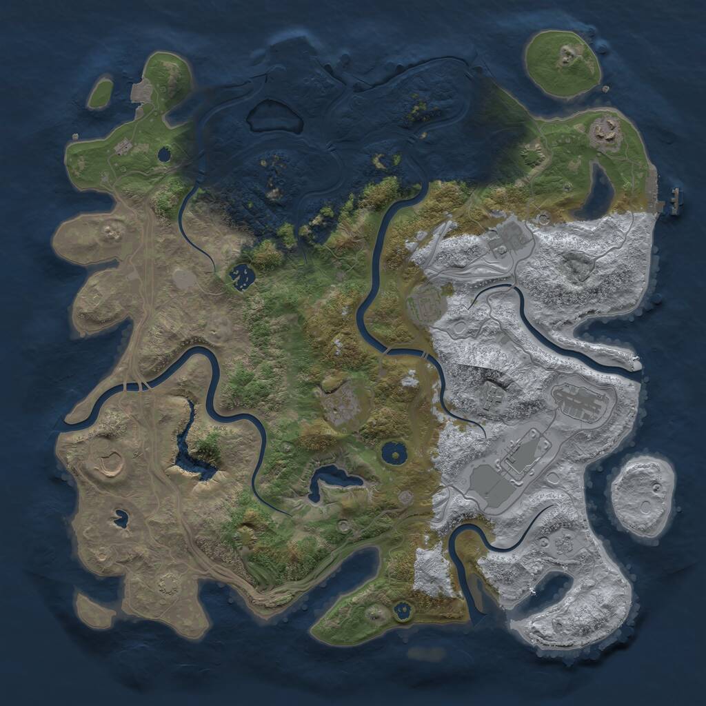 Rust Map: Procedural Map, Size: 4250, Seed: 2425527, 15 Monuments