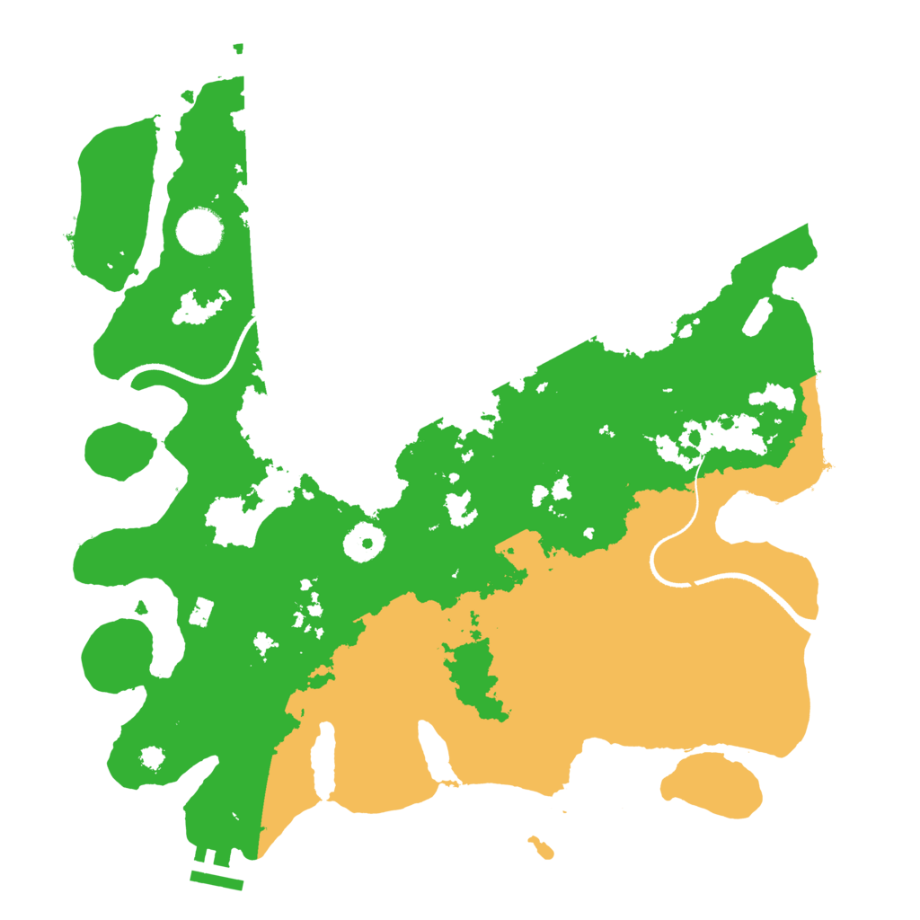 Biome Rust Map: Procedural Map, Size: 3500, Seed: 64638
