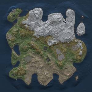 Thumbnail Rust Map: Procedural Map, Size: 3500, Seed: 118531254, 17 Monuments