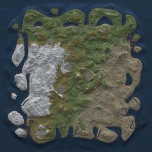 Thumbnail Rust Map: Procedural Map, Size: 4600, Seed: 12345, 19 Monuments
