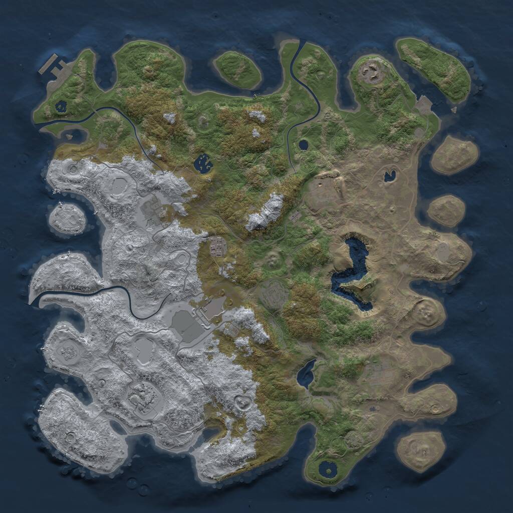 Rust Map: Procedural Map, Size: 4200, Seed: 160, 14 Monuments