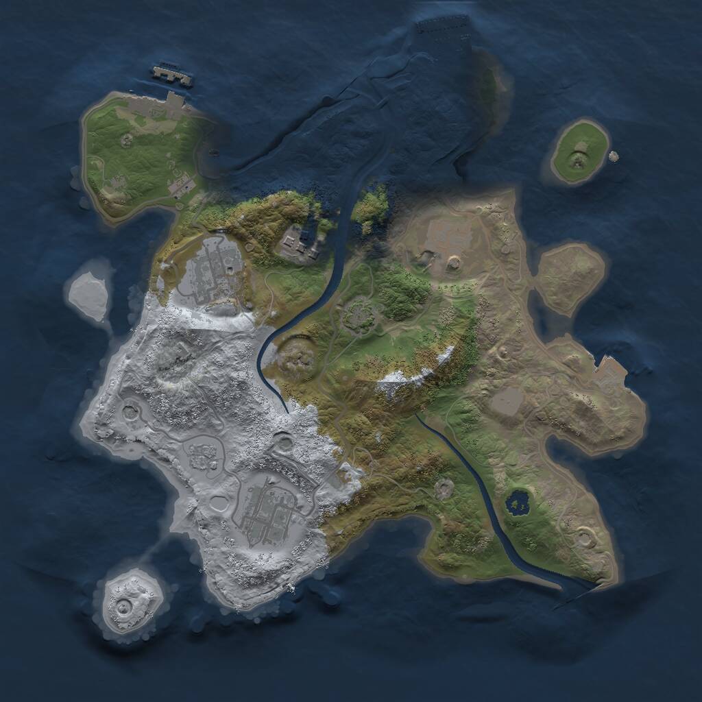 Rust Map: Procedural Map, Size: 2800, Seed: 20200, 10 Monuments