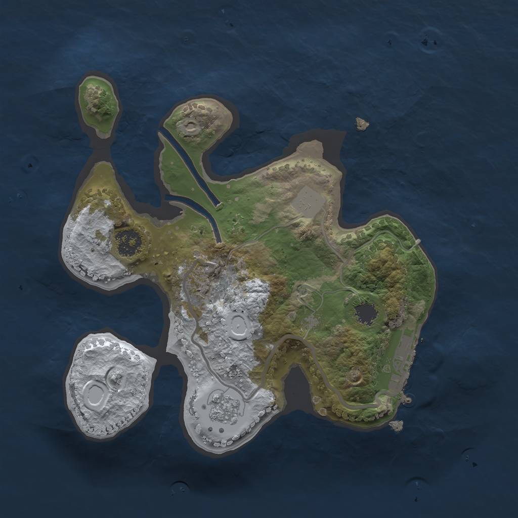 Rust Map: Procedural Map, Size: 2000, Seed: 23508829, 7 Monuments