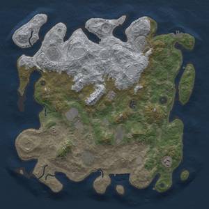 Thumbnail Rust Map: Procedural Map, Size: 4096, Seed: 1234, 16 Monuments