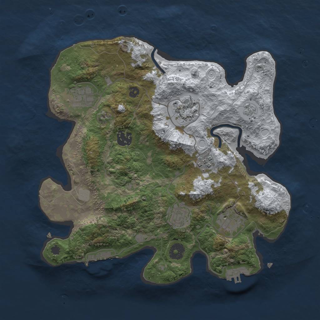 Rust Map: Procedural Map, Size: 3000, Seed: 282614020, 14 Monuments