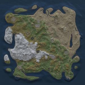 Thumbnail Rust Map: Procedural Map, Size: 4500, Seed: 1865238346, 19 Monuments