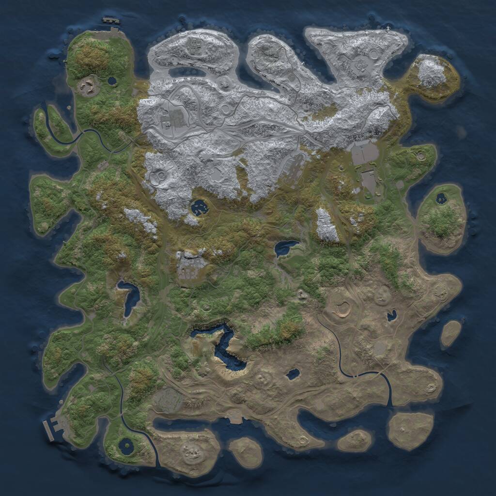 Rust Map: Procedural Map, Size: 4700, Seed: 3212436, 15 Monuments