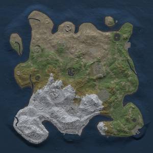 Thumbnail Rust Map: Procedural Map, Size: 3200, Seed: 2147483647, 13 Monuments