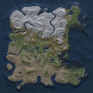 Thumbnail Rust Map: Procedural Map, Size: 4250, Seed: 1495936416, 17 Monuments