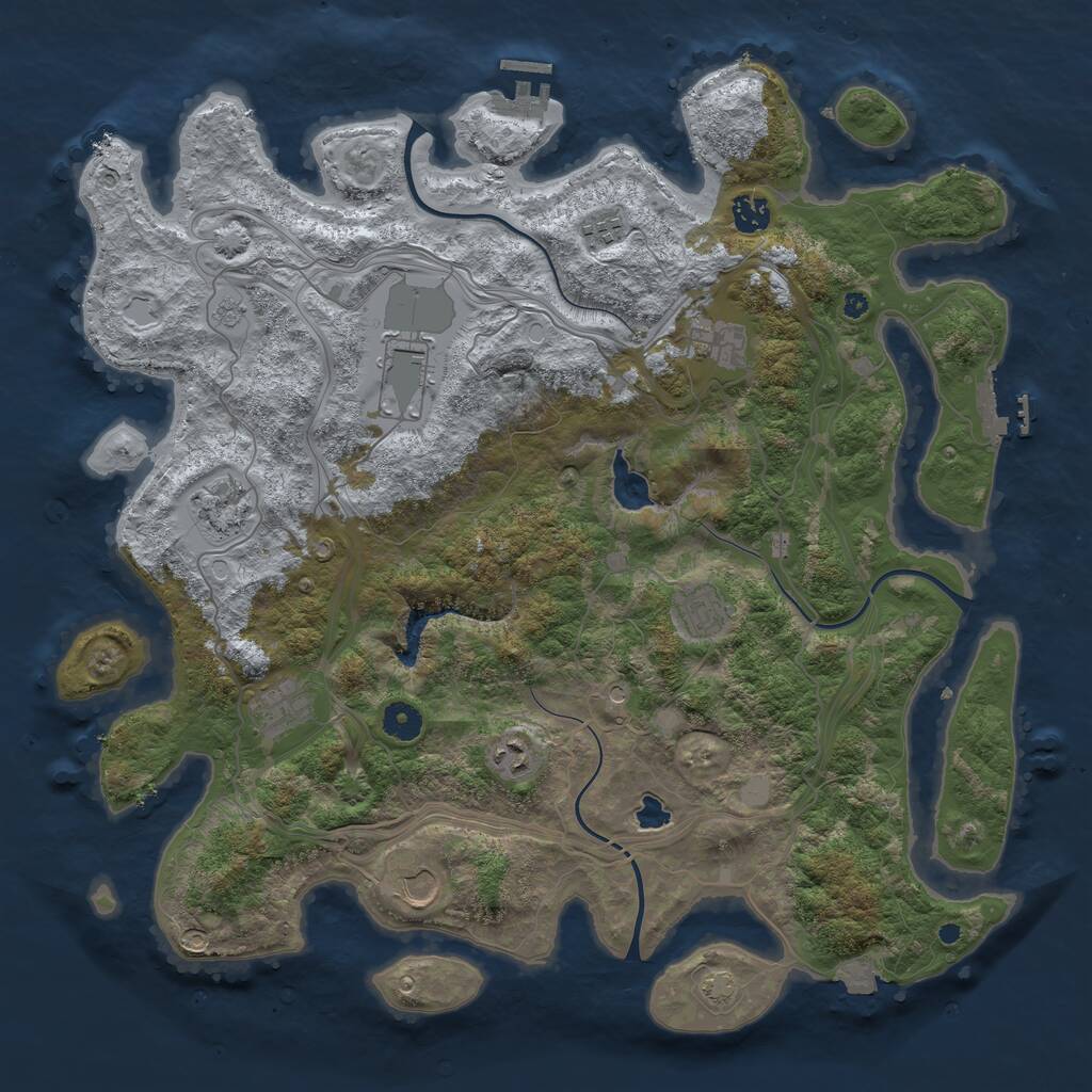 Rust Map: Procedural Map, Size: 4250, Seed: 25746, 15 Monuments