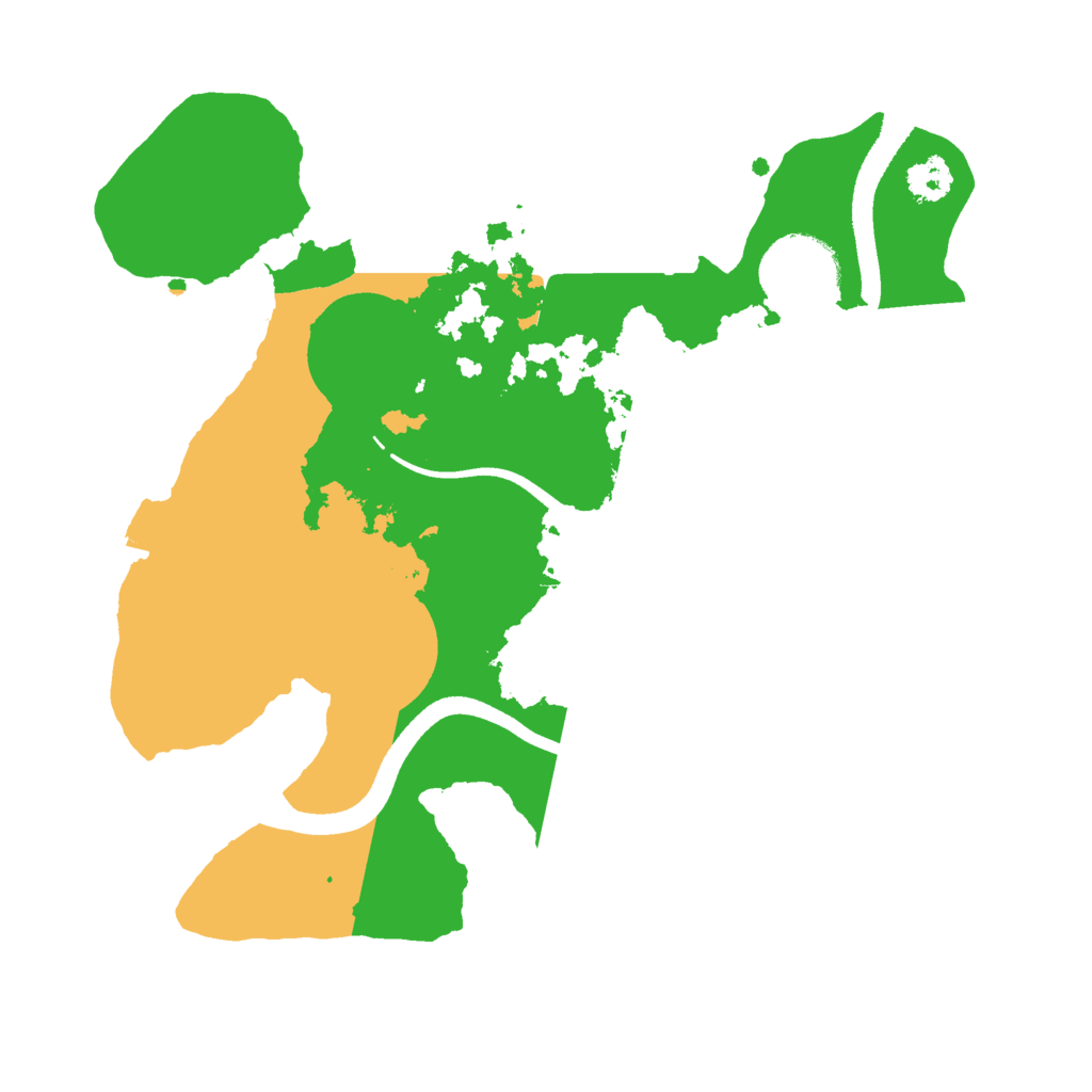 Biome Rust Map: Procedural Map, Size: 2500, Seed: 2134585