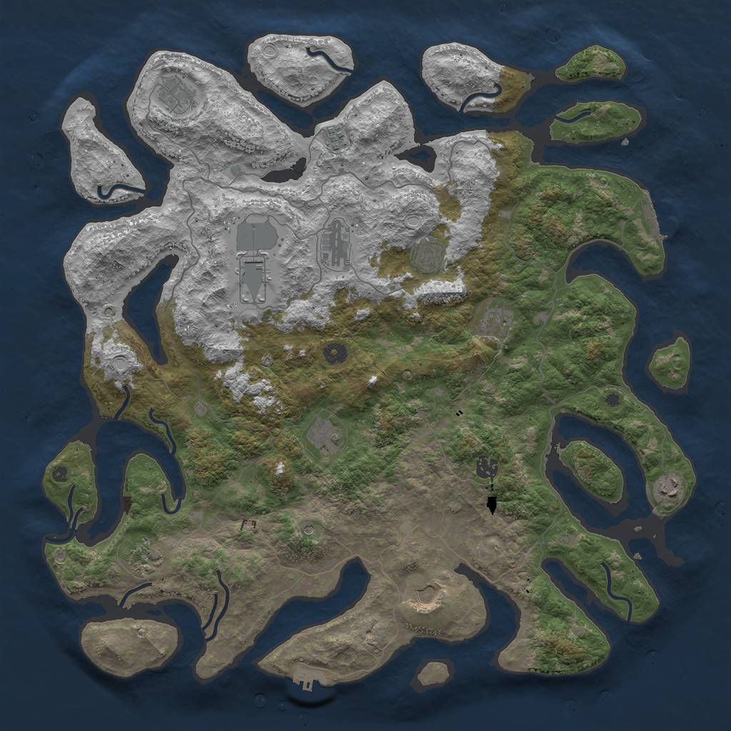Rust Map: Procedural Map, Size: 4750, Seed: 2021, 19 Monuments