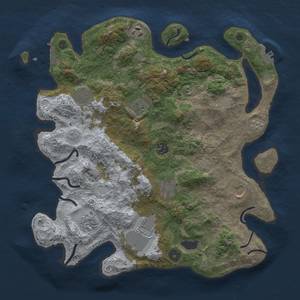 Thumbnail Rust Map: Procedural Map, Size: 3700, Seed: 1839540646, 16 Monuments