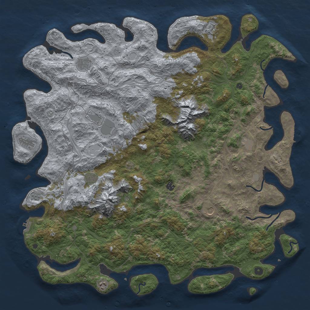 Rust Map: Procedural Map, Size: 5500, Seed: 797, 18 Monuments