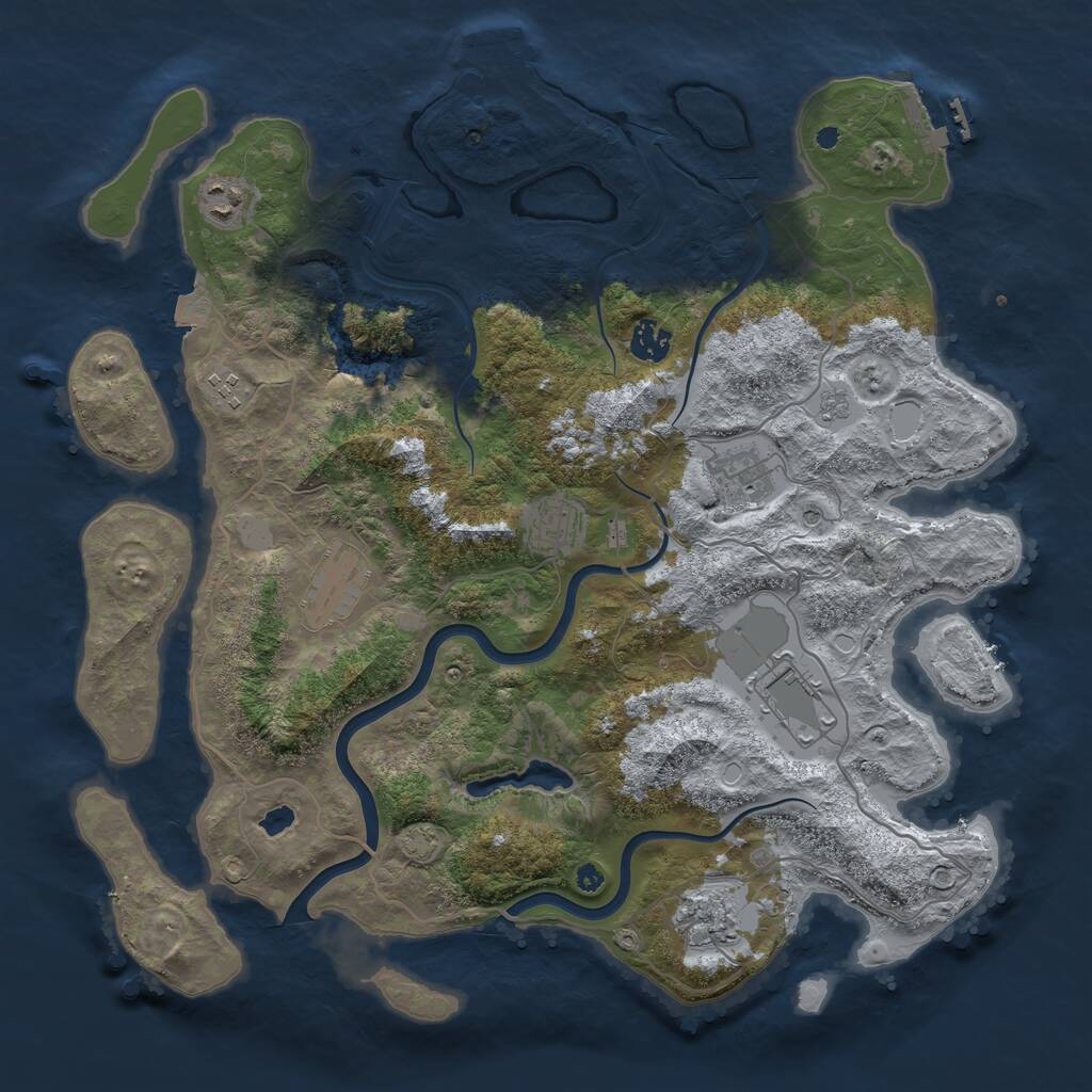 Rust Map: Procedural Map, Size: 4000, Seed: 1788796553, 14 Monuments