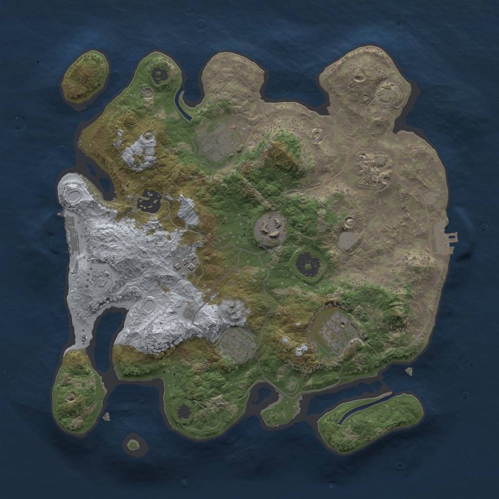 Rust Map: Procedural Map, Size: 3100, Seed: 1865005145, 14 Monuments