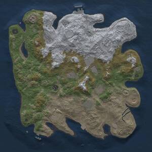 Thumbnail Rust Map: Procedural Map, Size: 4000, Seed: 410618799, 17 Monuments