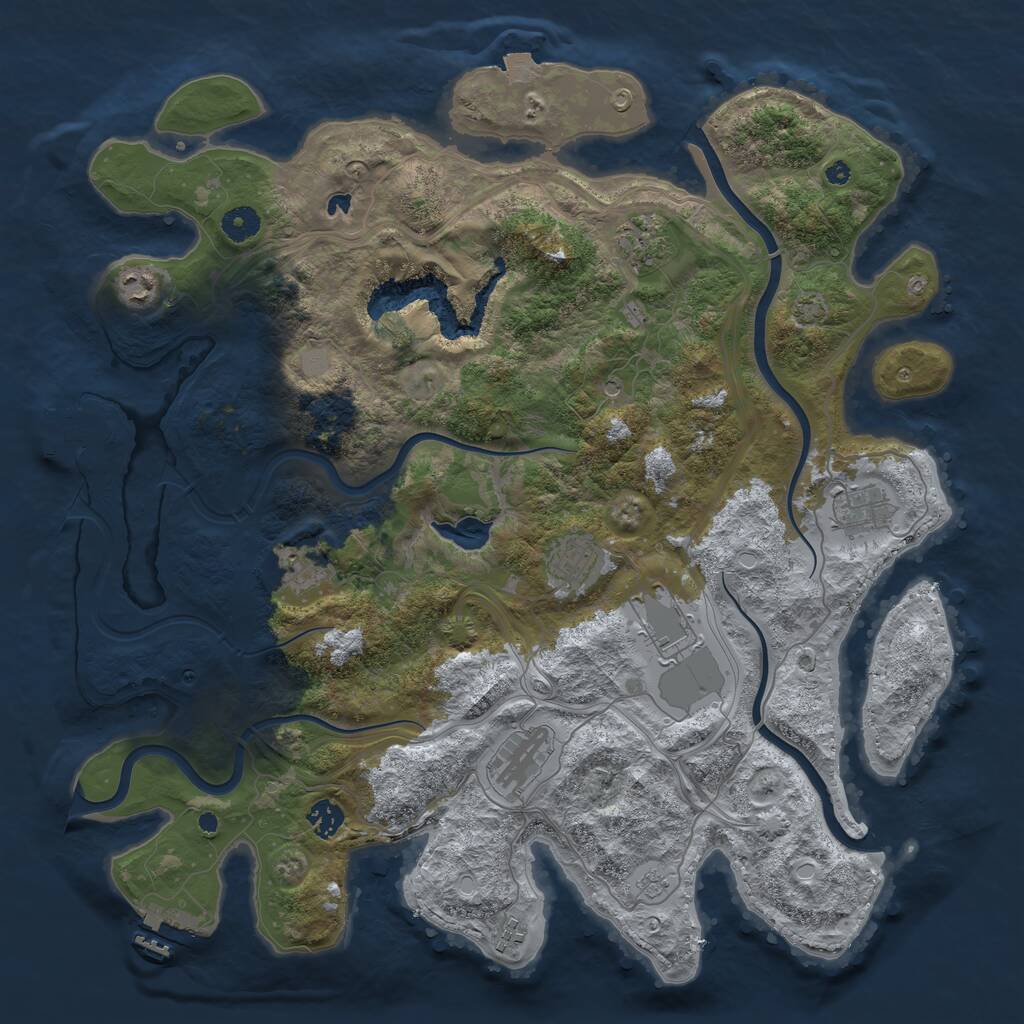 Rust Map: Procedural Map, Size: 4250, Seed: 19435, 15 Monuments
