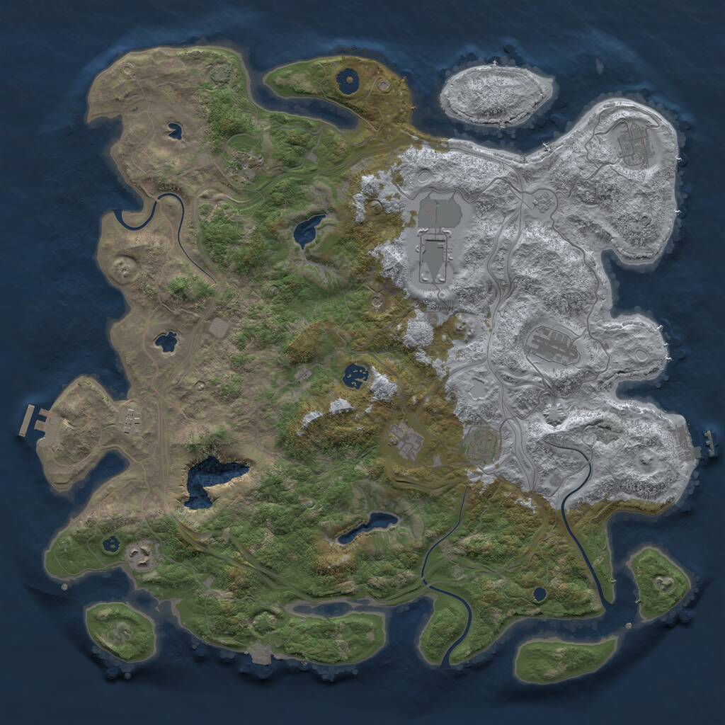 Rust Map: Procedural Map, Size: 4500, Seed: 28756254, 15 Monuments