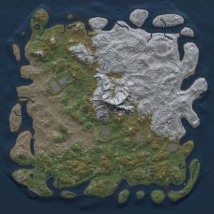 Thumbnail Rust Map: Procedural Map, Size: 5500, Seed: 1234567890, 18 Monuments