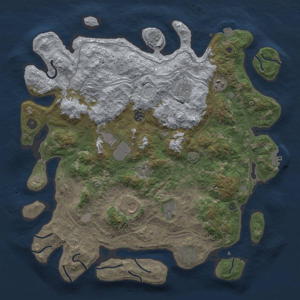 Rust Map: Procedural Map, Size: 4250, Seed: 24956, 15 Monuments