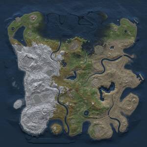 Thumbnail Rust Map: Procedural Map, Size: 4250, Seed: 100, 17 Monuments