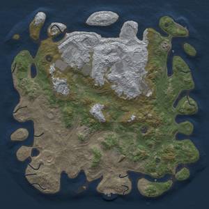 Thumbnail Rust Map: Procedural Map, Size: 4500, Seed: 1033318715, 17 Monuments