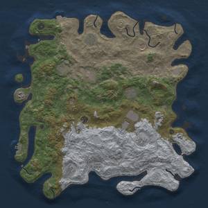 Thumbnail Rust Map: Procedural Map, Size: 4500, Seed: 1654617653, 18 Monuments