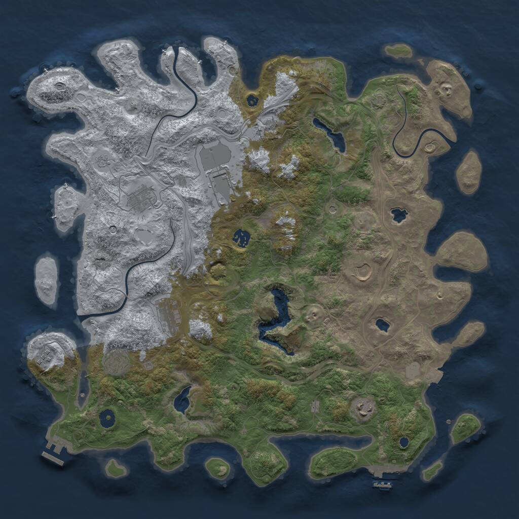 Rust Map: Procedural Map, Size: 4500, Seed: 538637995, 15 Monuments