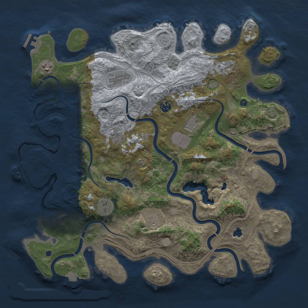 Rust Map: Procedural Map, Size: 4250, Seed: 14985, 15 Monuments