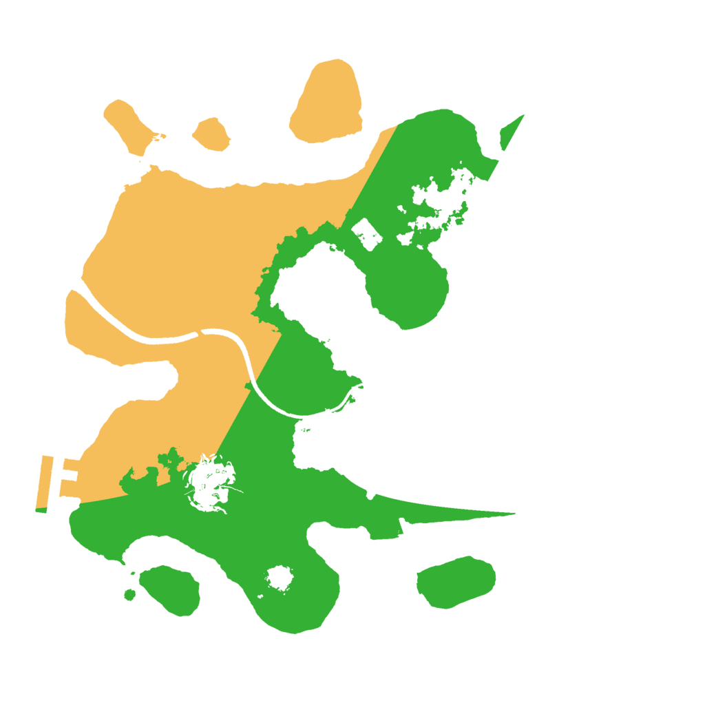 Biome Rust Map: Procedural Map, Size: 2500, Seed: 10211996