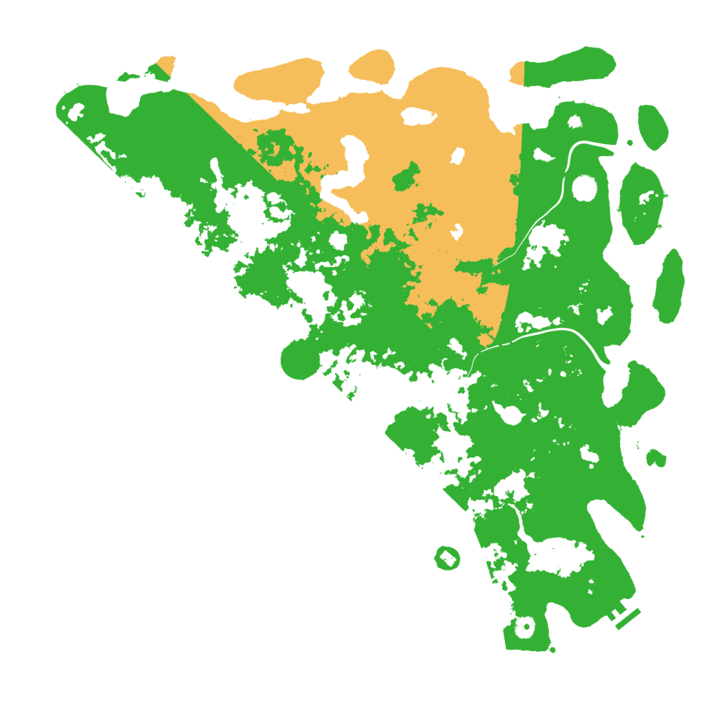 Biome Rust Map: Procedural Map, Size: 5000, Seed: 8888