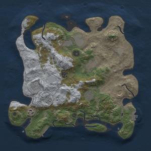 Thumbnail Rust Map: Procedural Map, Size: 3500, Seed: 501119585, 15 Monuments