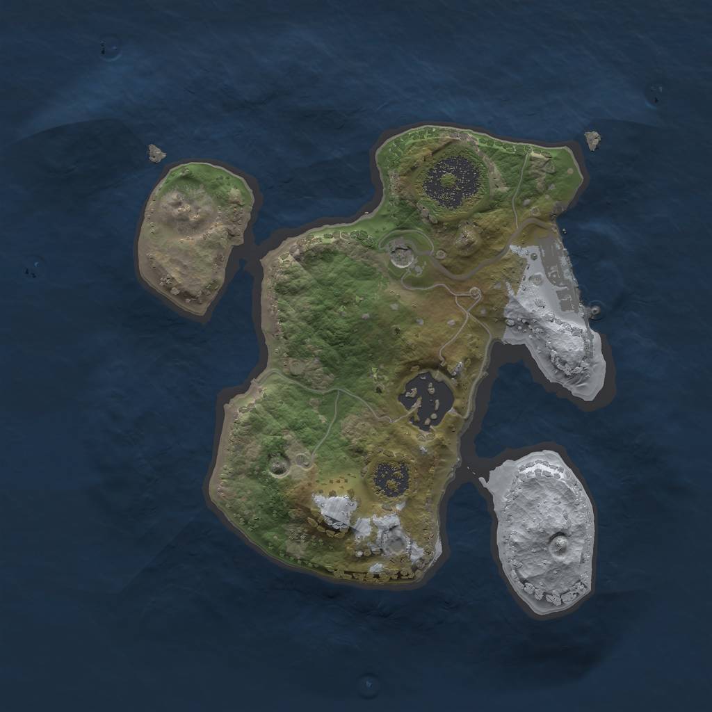 Rust Map: Procedural Map, Size: 2000, Seed: 56261104, 6 Monuments