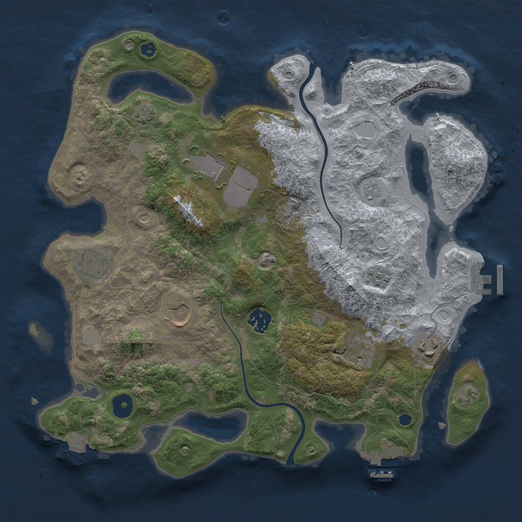 Rust Map: Procedural Map, Size: 3500, Seed: 20211010, 13 Monuments