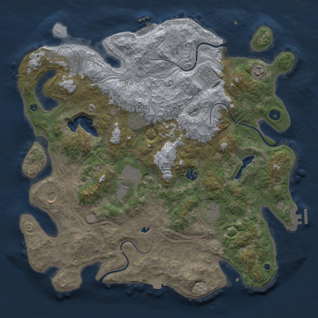 Rust Map: Procedural Map, Size: 4250, Seed: 1021028145, 15 Monuments