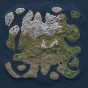 Thumbnail Rust Map: Procedural Map, Size: 4000, Seed: 45, 15 Monuments