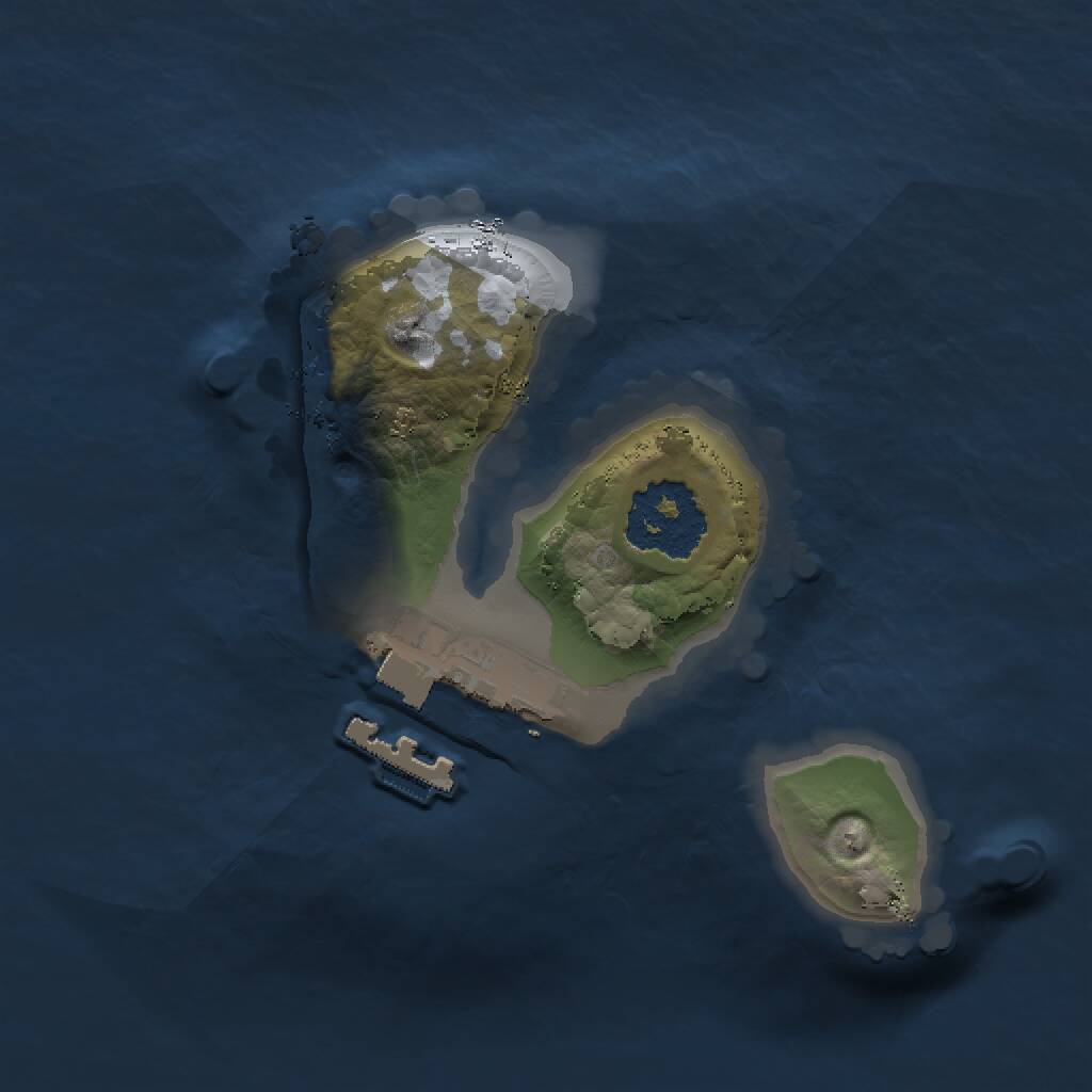 Rust Map: Procedural Map, Size: 1400, Seed: 39, 2 Monuments