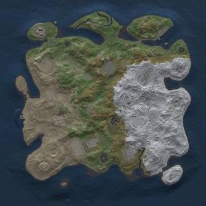 Thumbnail Rust Map: Procedural Map, Size: 3500, Seed: 1252021318, 16 Monuments