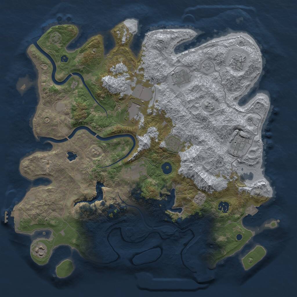Rust Map: Procedural Map, Size: 4000, Seed: 5627778, 15 Monuments