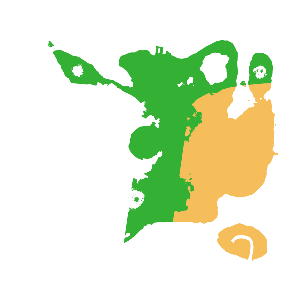 Biome Rust Map: Procedural Map, Size: 2500, Seed: 121405