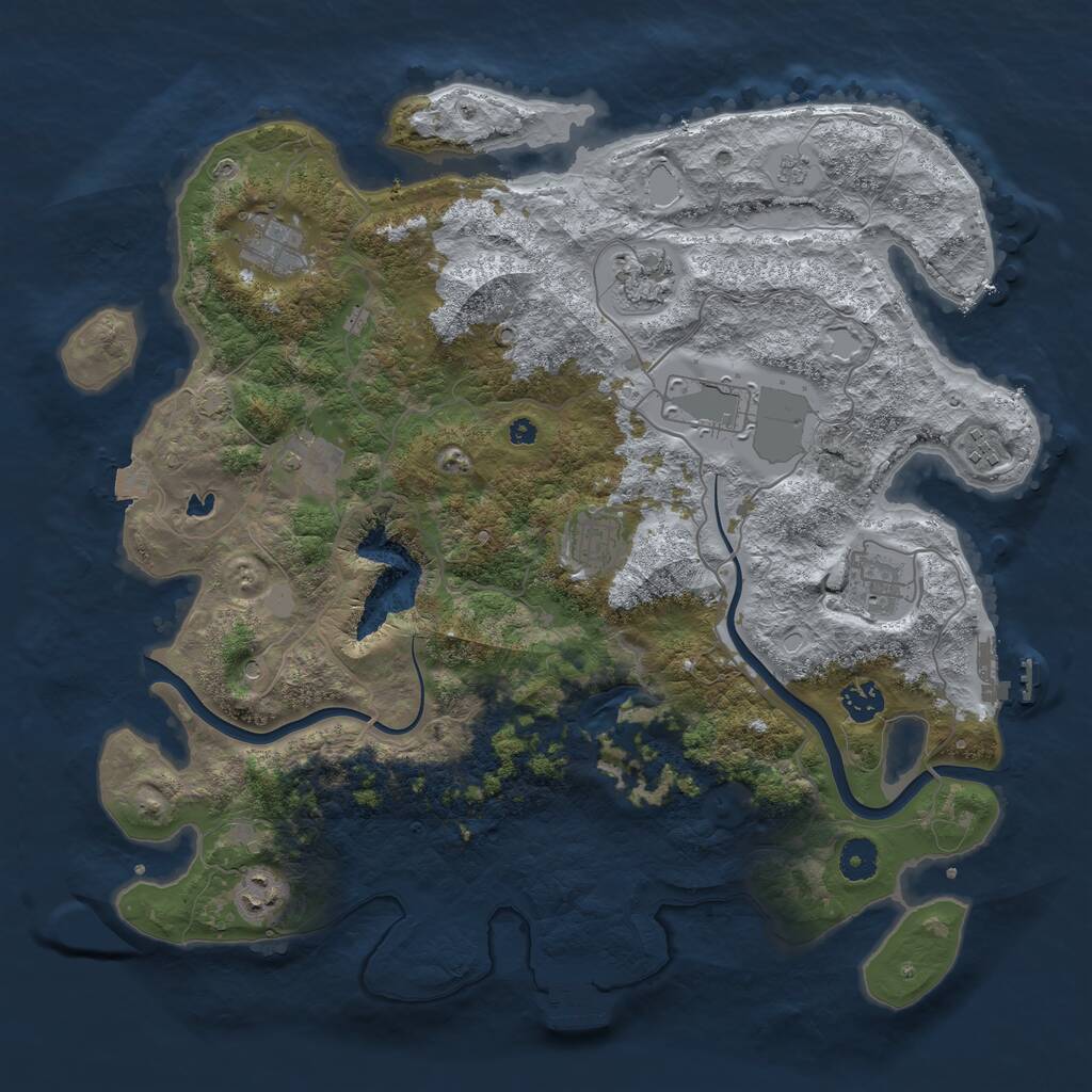Rust Map: Procedural Map, Size: 4000, Seed: 282614020, 15 Monuments