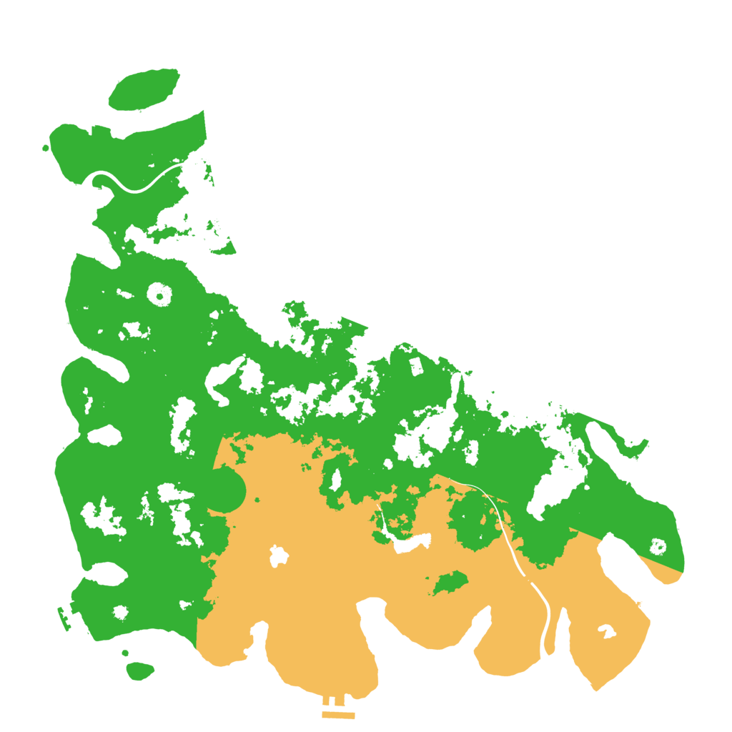 Biome Rust Map: Procedural Map, Size: 4500, Seed: 54386