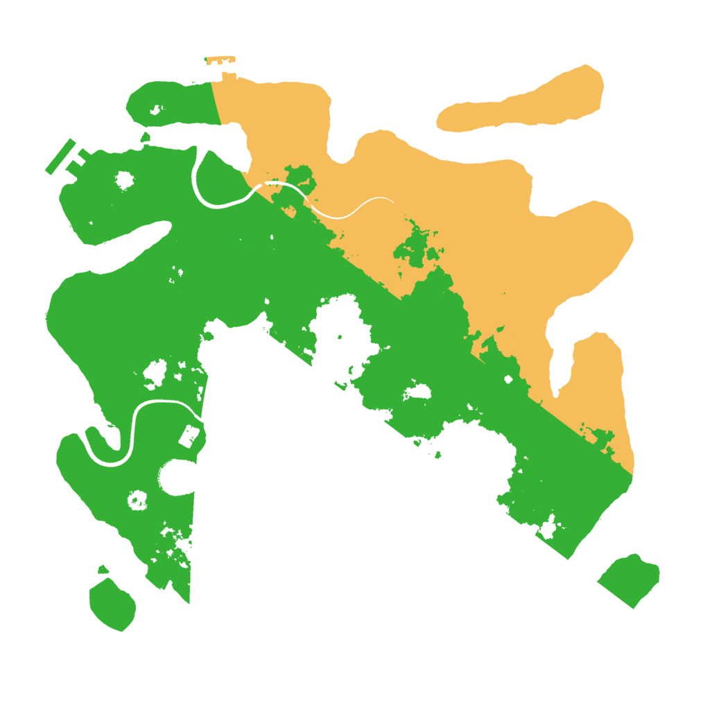 Biome Rust Map: Procedural Map, Size: 3500, Seed: 223355