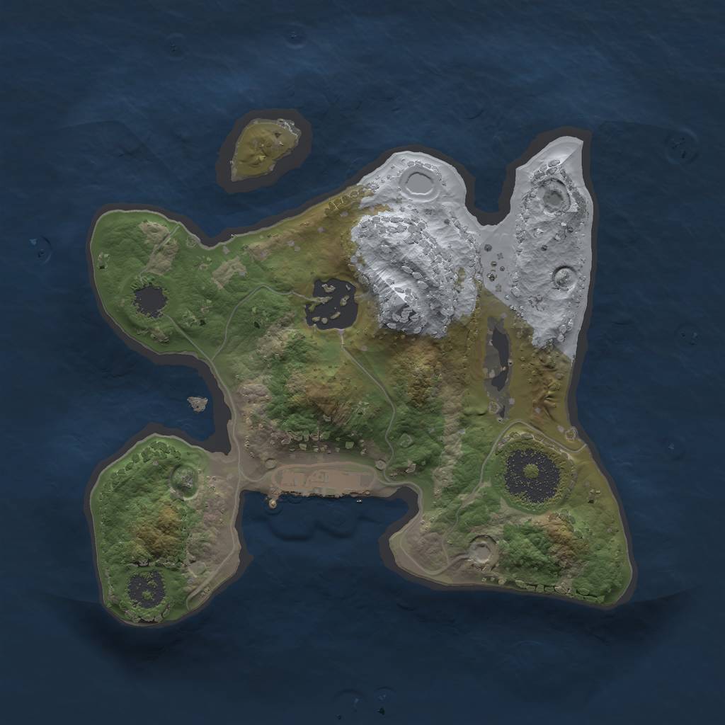 Rust Map: Procedural Map, Size: 2000, Seed: 455096762, 5 Monuments