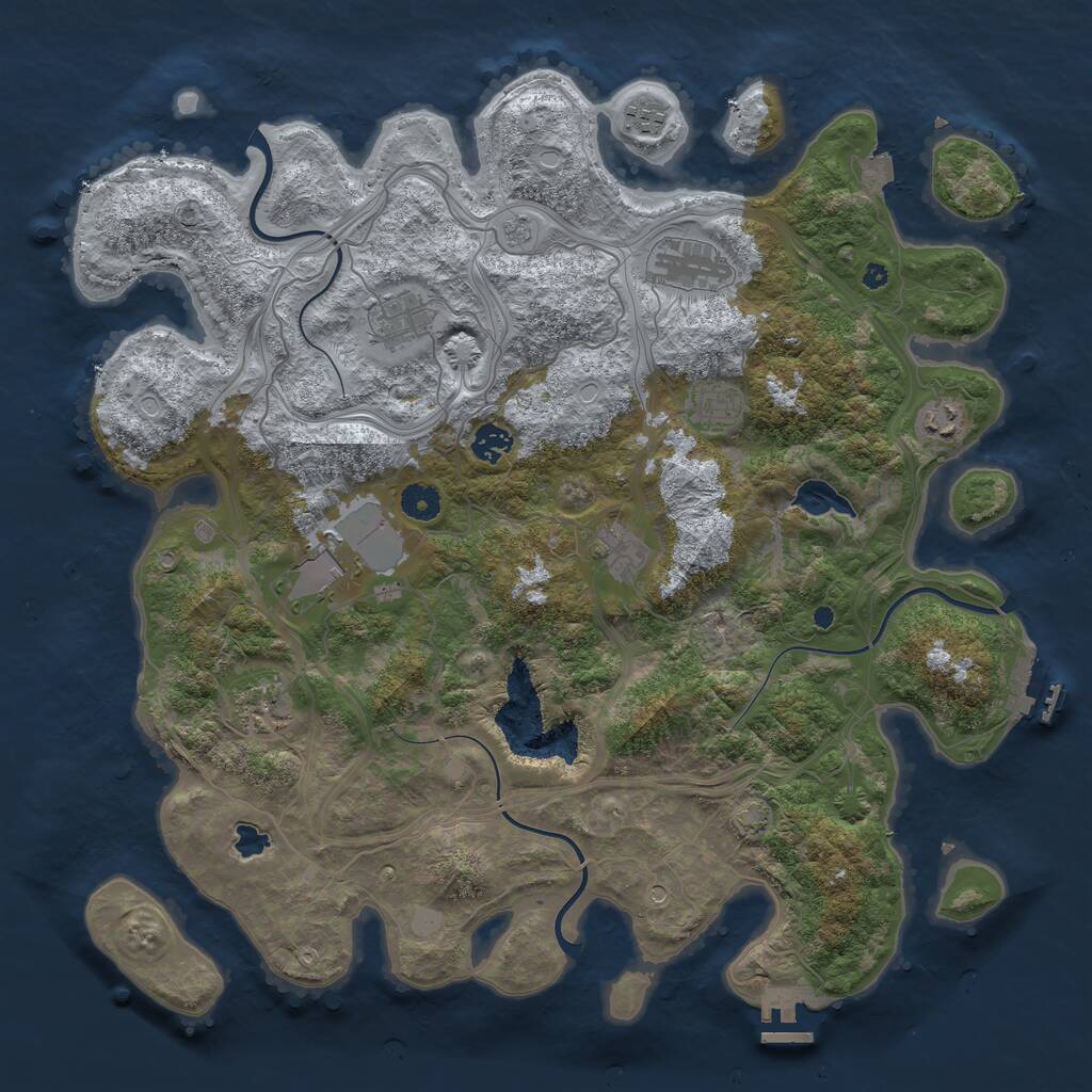 Rust Map: Procedural Map, Size: 4250, Seed: 24122021, 15 Monuments