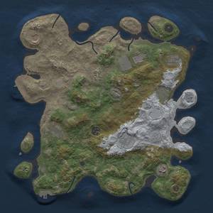 Thumbnail Rust Map: Procedural Map, Size: 3700, Seed: 903969920, 17 Monuments